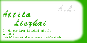 attila liszkai business card